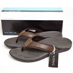 Vionic Mens Tide Sandal Brown